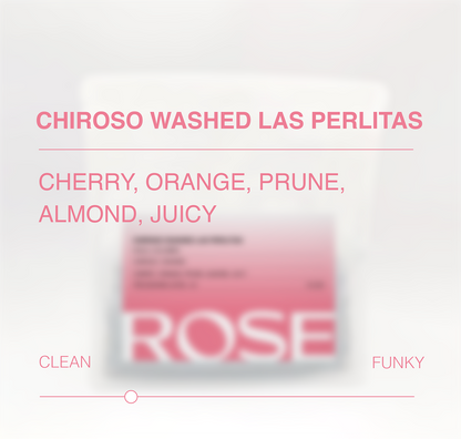 Chiroso Washed Las Perlitas tasting notes and clean-to-funky flavour scale