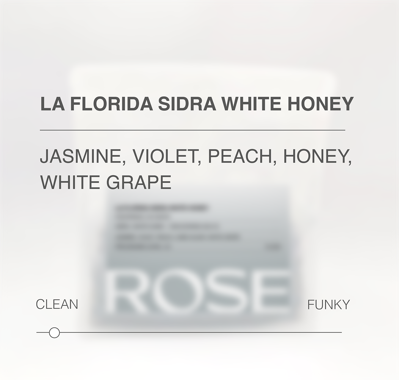 La Florida Sidra White Honey tasting notes and processing scale